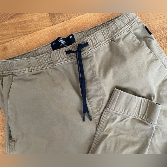 Hollister Pants Mens Size Medium Tall Jogger Advanced Stretch Beige Tan Khaki - Picture 6 of 11